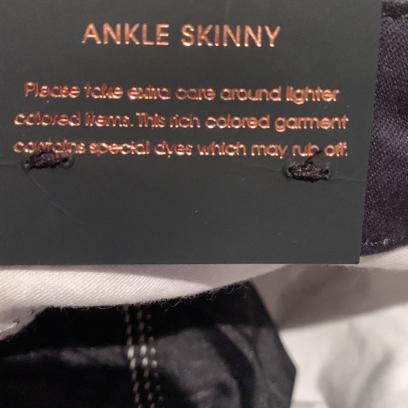 JEN 7 FOR ALL MANKIND SPECIAL DYED ANKLE SKINNY JEANS BLACK WHITE GRAY FLORAL - Picture 13 of 15